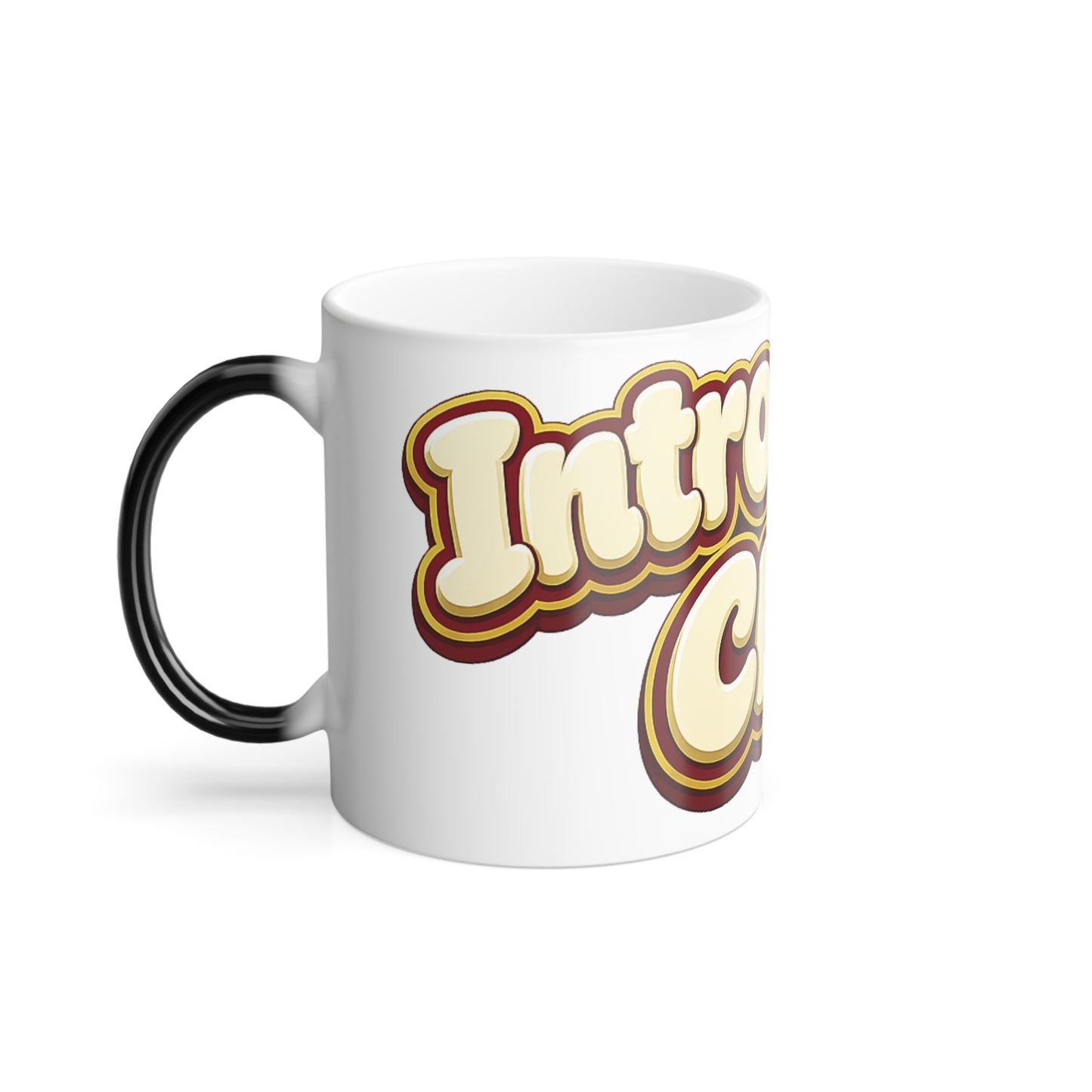Introvert Club Color-Changing Mug — 11oz Retro Typography Coffee Cup